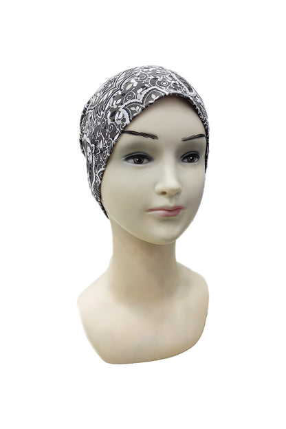 Printed Cotton Hijab Cap: Stylish and Comfortable Closed-Back Head Covering